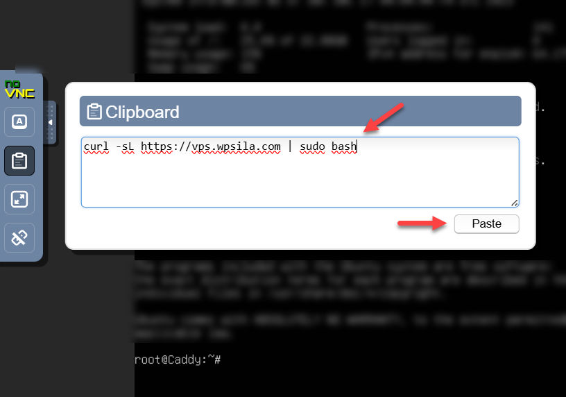 Dán lệnh vào console